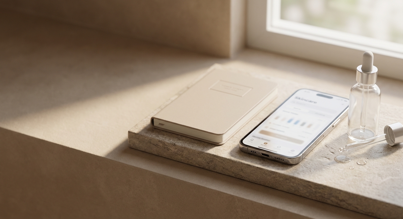 Ingredients and skincare products on a clean background